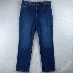 Gloria Vanderbilt Amanda Jeans Straight Leg Medium Wash Mens Blue Size 16